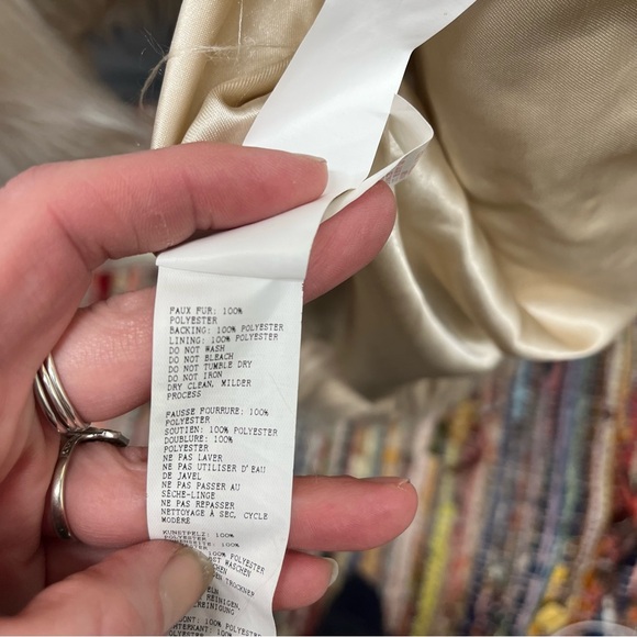 Boohoo Maxi Faux Fur Coat Womans size 10 Hollywood Glam Vintage Look - Picture 9 of 10